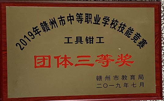 2019年工具钳工团体三等奖