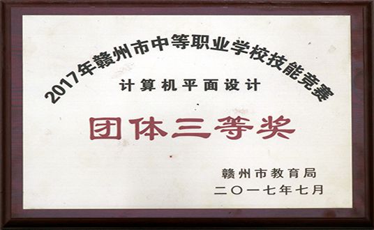 2017年计算机平面设计团体三等奖
