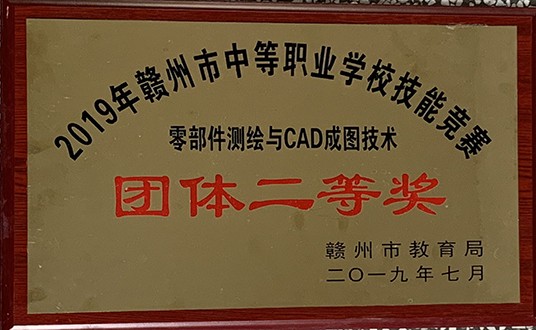 2019年CAD成图技术团体二等奖